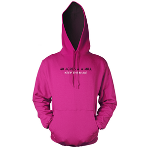 40 Acres & a MILL (Embroidery) Pink Hoody